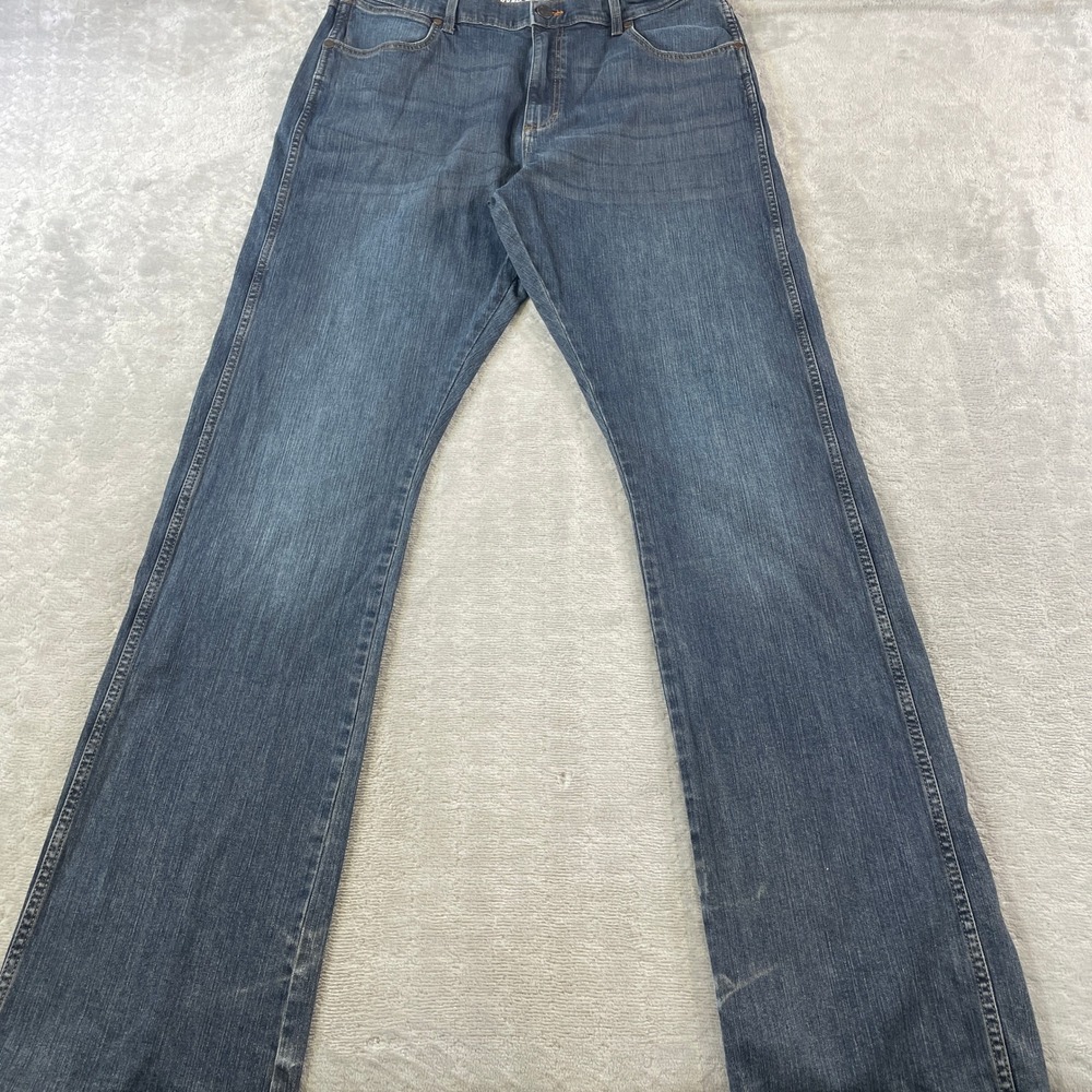 Wrangler Retro Jeans Relaxed Bootcut Mens 36x38 Blue Western Cowboy Workwear